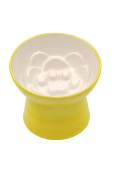 Pet Pretty Ayaklı Yavaş Mama Yeme Kabı Sarı