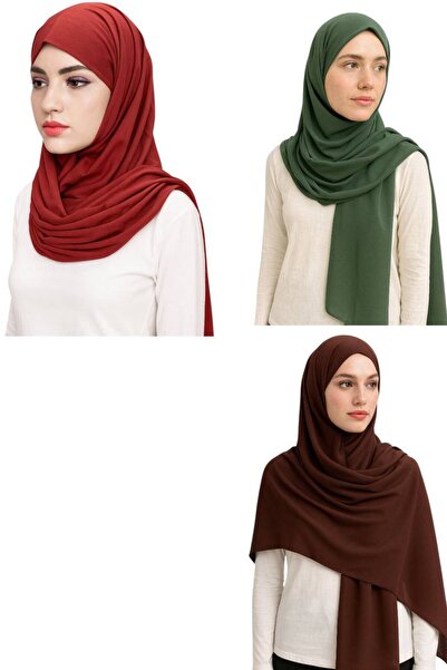 ALDIRA 3 Pieces of Crepe Shawl-With Fabric-