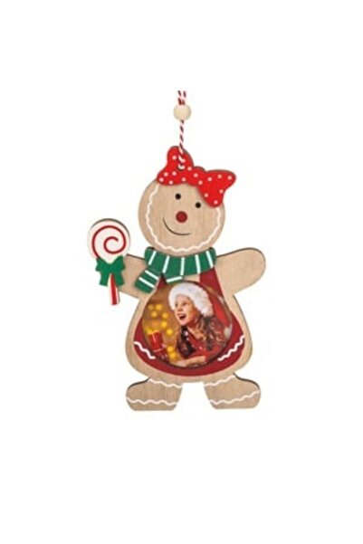 Jumbo DECORATIVE CHRISTMAS ORNAMENT WOODEN PHOTO FRAME