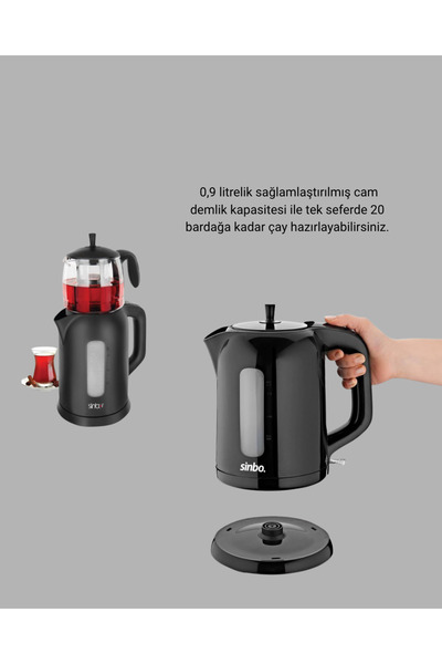 ZERO LAND Sptrns Sinbo Stm 5840 Electric Tea Maker 1800W with Glass Teapot and Keep Warm (231428)