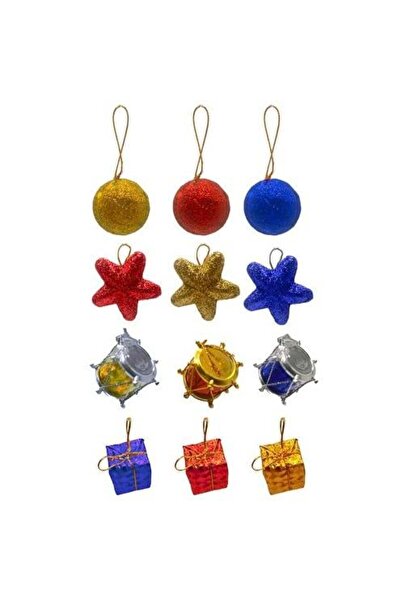 İşte Evim 12 قطعة من زينة شجرة عيد الميلاد المتنوعة