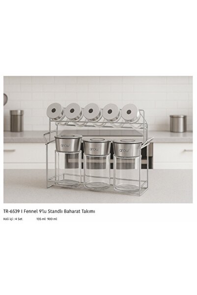 AROW Çırağan Home Fennel 9’lu Baharat Takımı