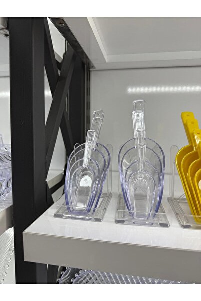 Tercih Home Set of 4 Food Shovel Crystal, Flour, Sugar, Food Feed, Pulses, Detergent shovel, Measuring Shovel, shovel