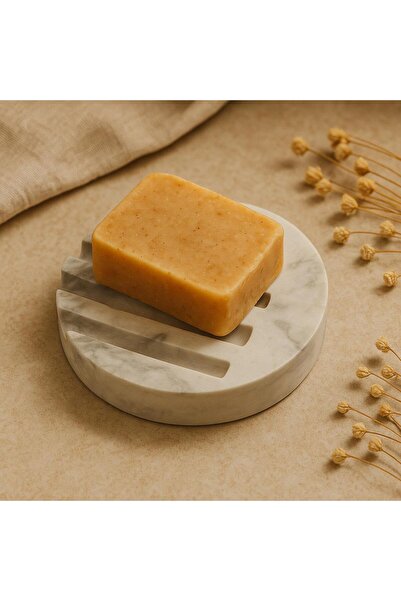 Fiyera Home Mermer Desenli Izgaralı Yuvarlak Sabunluk