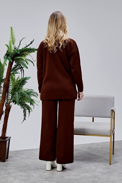 Jinx Wear Fashion Butterfly Lace Pearl Detail 2-Piece Acrylic Women's Knitwear Set