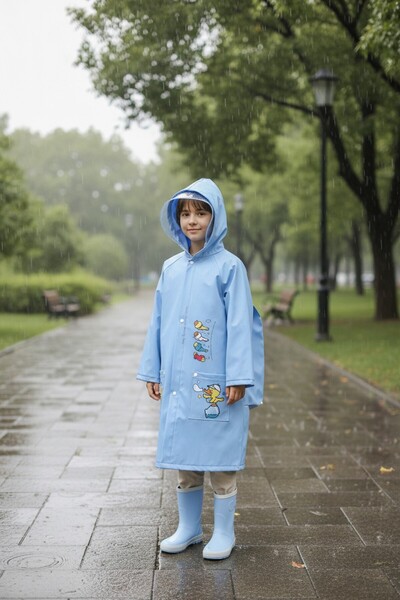 VANCKEY EVA tkanina Sa kapuljačom Sa deznom Dječji kišni mantil sa kopčama be...