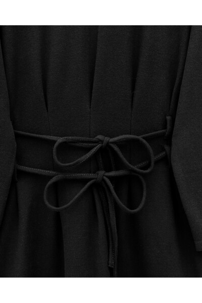 Modamorfo Buy Draped Pairs Lace-Up Thessaloniki Long Dress -Black