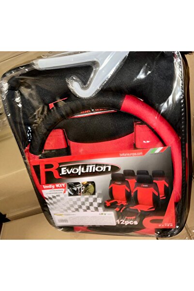 Bottari Indy kit Car seat covers black/red steering wheel cover, belt protector