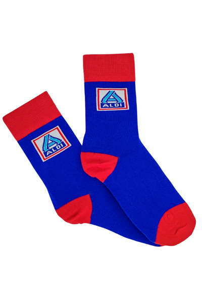 Shuttle Park Special Series Happy Colorful Aldi Written Patterned Socks Fun Comfortable Stylish Design Style Socks