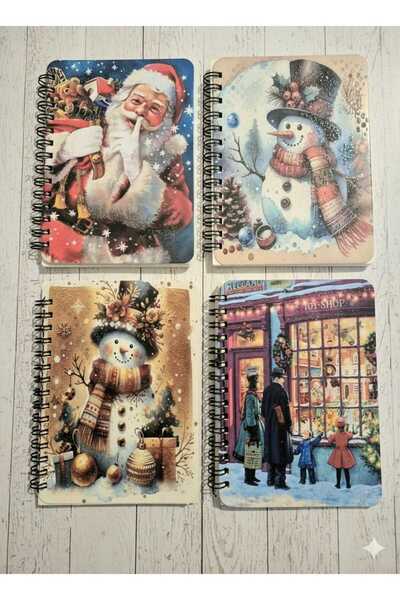 Mia Pera Glittery 4-Pocket Notebook New Year Unlined Spiral 11X14.5 cm New Year's Eve