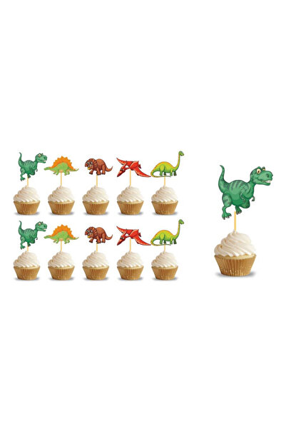 Öztürkpartievi أعواد تنظيف الأسنان على شكل ديناصورات، 10 قطع