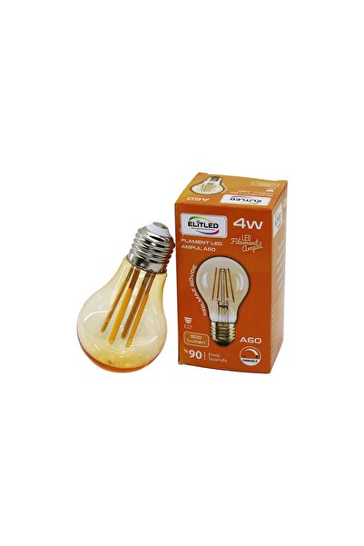 Go İthalat Elitled A-60 4W - E27 Gold Color Flament Led Rustic Bulb 500Lumen ...