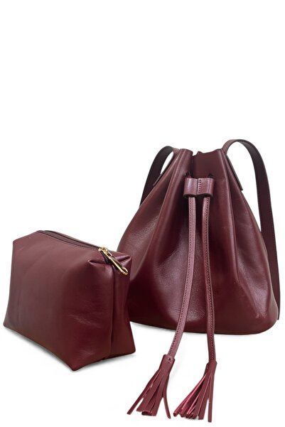 MaVaux Urban Series 100% Genuine Leather Modern Design Shoulder, Crossbody Bag with Tassels