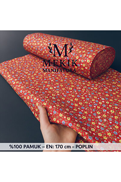 MEKİK MANİFATURA %100 Pamuk Poplin Kumaş – 170 cm En – Çiçek Desenli