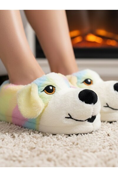 casso High Quality Soft Non-Slip Sole Cute Animals Plush House Slippers Home Boots