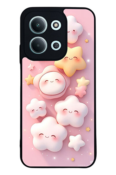 Aksel Kılıf متوافق مع Xiaomi Redmi 15C مطبوع ، أسود غير لامع، سيليكون ناعم، و...