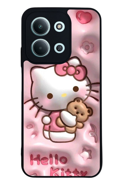 Aksel Kılıf متوافق مع Xiaomi Redmi 15C مطبوع ، أسود غير لامع، سيليكون ناعم، و...