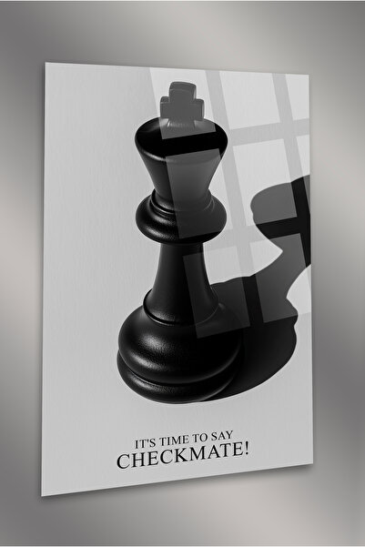 TAULART ȘAH-MAT! TABLA DE SATRANÇ TABLA MOTIVATIONAL TABLA DE STICLA DE LUX INEDITĂ TABLA MODERNĂ