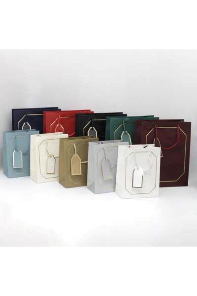 Generic 12 pieces of gold-framed gift bags