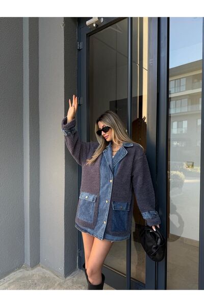 ALVOR Kot Detaylı Teddy Mont