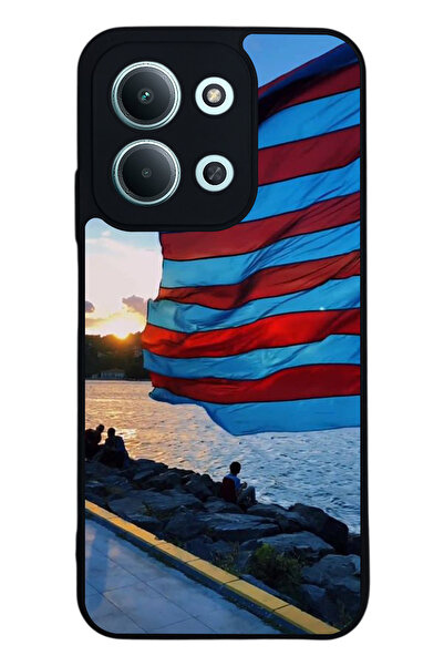 Aksel Kılıf متوافق مع Xiaomi Redmi 15C مطبوع ، أسود غير لامع، سيليكون ناعم، و...