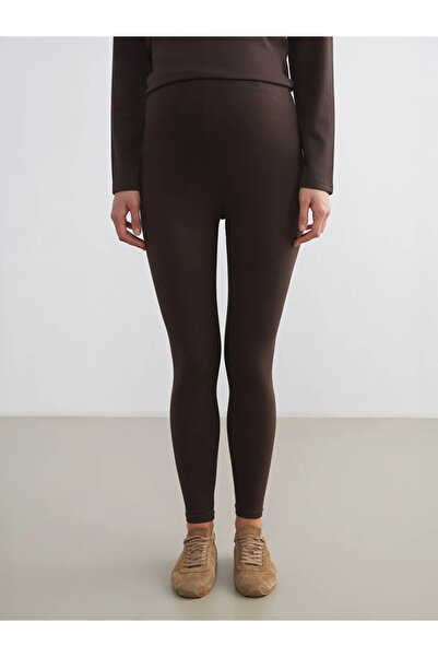 LC Waikiki LCWAIKIKI Maternity Kahverengi Karın Panelli Hamile Tayt