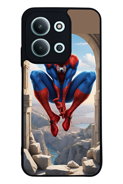 Aksel Kılıf متوافق مع Xiaomi Redmi 15C مطبوع ، أسود غير لامع، سيليكون ناعم، و...