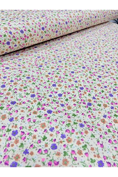 MEKİK MANİFATURA قماش بوبلين قطن 100% - عرض 170 سم - نقشة زهور