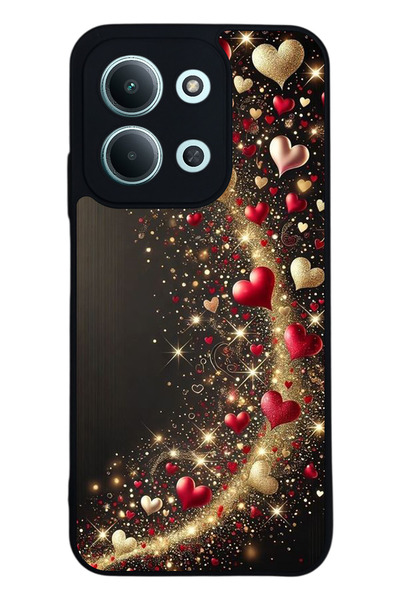 Aksel Kılıf متوافق مع Xiaomi Redmi 15C مطبوع ، أسود غير لامع، سيليكون ناعم، و...