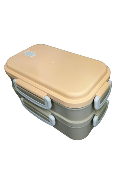 Titiz Aura double thermal lunch box, stainless steel, 2 compartments, 850 ml total