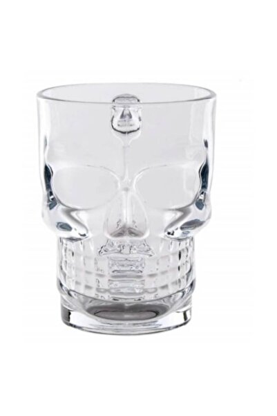 OEM Skull-shaped Glass Beer Mug, Transparent, 500 ml