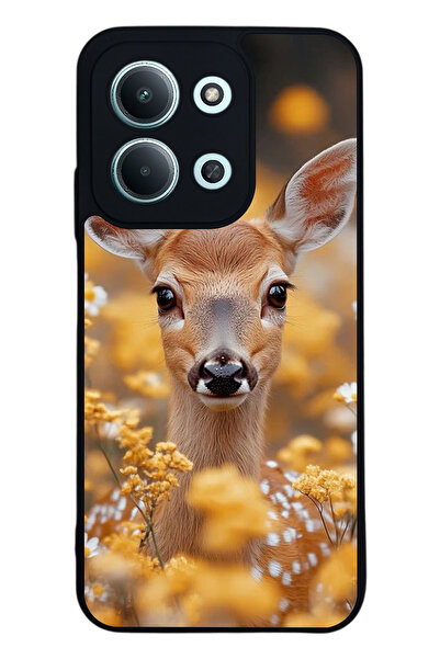 Aksel Kılıf متوافق مع Xiaomi Redmi 15C مطبوع ، أسود غير لامع، سيليكون ناعم، و...