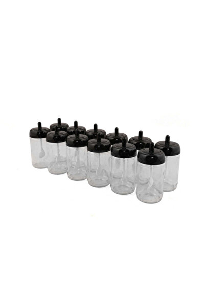 Asi Home Spice Bottles Set 12 Pieces, Black -