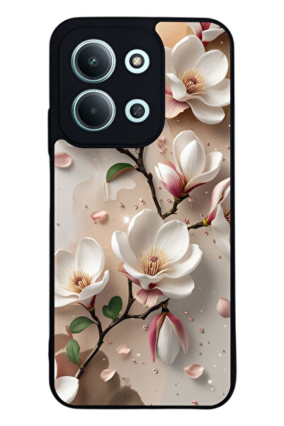 Aksel Kılıf متوافق مع Xiaomi Redmi 15C مطبوع ، أسود غير لامع، سيليكون ناعم، و...