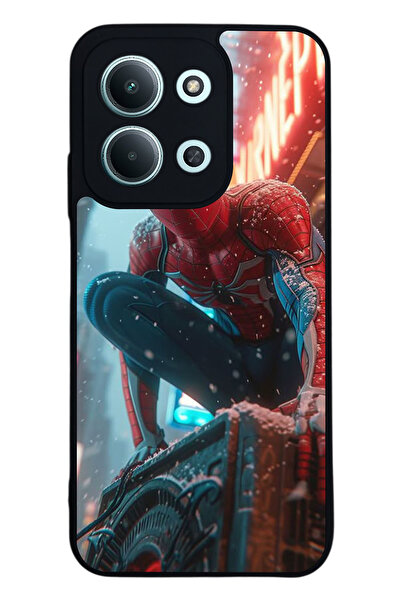 Aksel Kılıf متوافق مع Xiaomi Redmi 15C مطبوع ، أسود غير لامع، سيليكون ناعم، و...