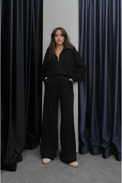 Havoş Black Aley Modal Tracksuit Set