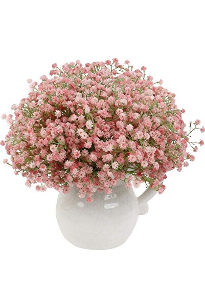 Homcomodar Gypsophila Artificial Pack of 12 White Artificial Flowers