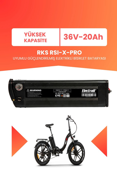 ELECTROLL RKS RSI-X-PRO Uyumlu 36V 20Ah (Yüksek Kapasite) Güçlendirilmiş Elek...