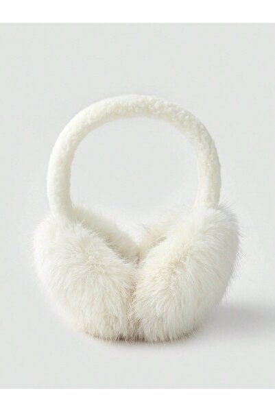 Melodi Scarf Women's Cold Protection Soft Plush Winter Earmuffs Ear Warmer White