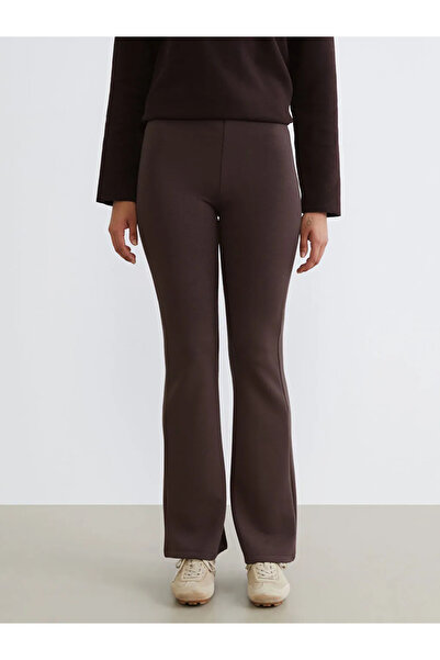 LC Waikiki LCW Vision Kahverengi Beli Lastikli Kadın Tayt Pantolon