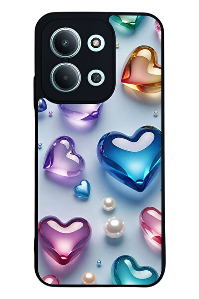 Aksel Kılıf متوافق مع Xiaomi Redmi 15C مطبوع ، أسود غير لامع، سيليكون ناعم، و...