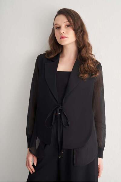 UTOPIAN Belden Büzgülü Düğme Detaylı Ceket