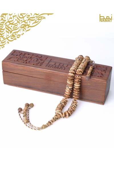 NAMAT Exclusive Moroccan Koka 100-Bead Tasbih, Circular, Handcrafted with Tassel and Gift Box