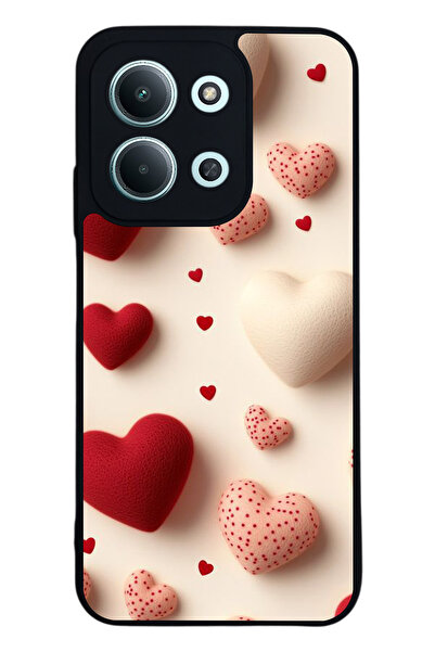 Aksel Kılıf متوافق مع Xiaomi Redmi 15C مطبوع ، أسود غير لامع، سيليكون ناعم، و...