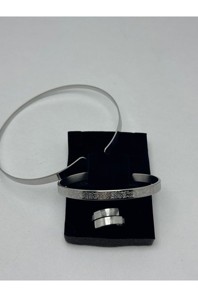 VENTİ VENTİSCA Ayetel Kürsi Bracelet Ring, Pazi Bracelet Set of 3, New Year, Special Day Gift