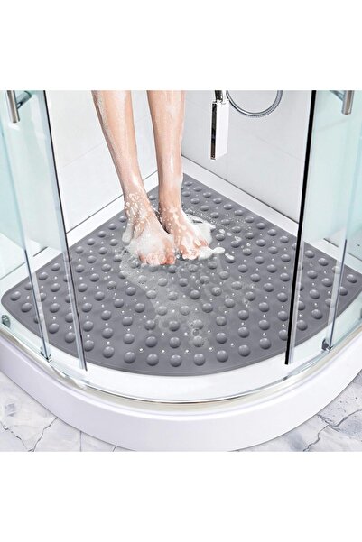 MAİN SHOP Silicone Bath Mat Shower Anti-Slip Bath Mat with Suction Cups 54X54 cm M-163