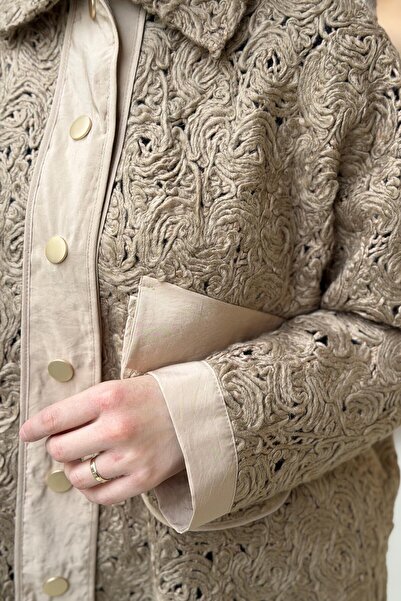 Ghisa Knitted Patterned Transparent Jacket