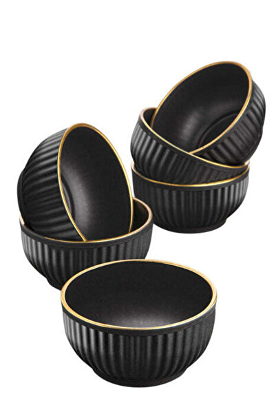 Asi Home 6-Piece Bowl Set, Black, 100% Plastic, BPA Free