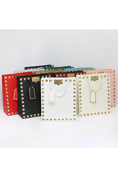 Generic 12 pieces of decorative gift bags with a gold frame