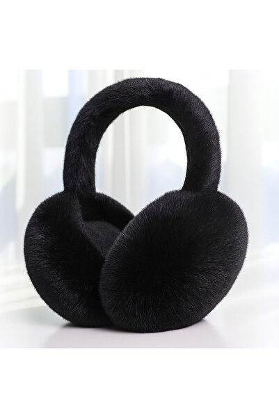 Melodi Scarf Women's Cold Protection Soft Plush Winter Earmuffs Ear Warmer Black